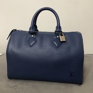 Louis Vuitton Speedy 30 Epi Azur Canvas